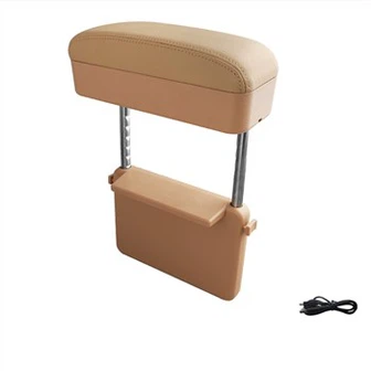 Boîte d'accoudoir réglable universelle de voiture PU
