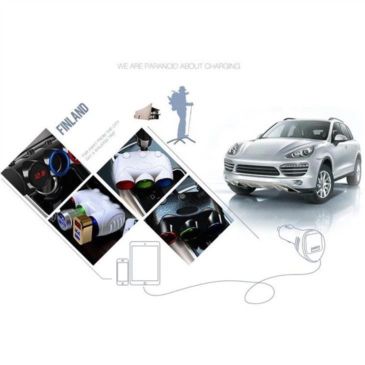 Way Auto Sockets Cigarette Lighter Power Adapter Socket Splitter